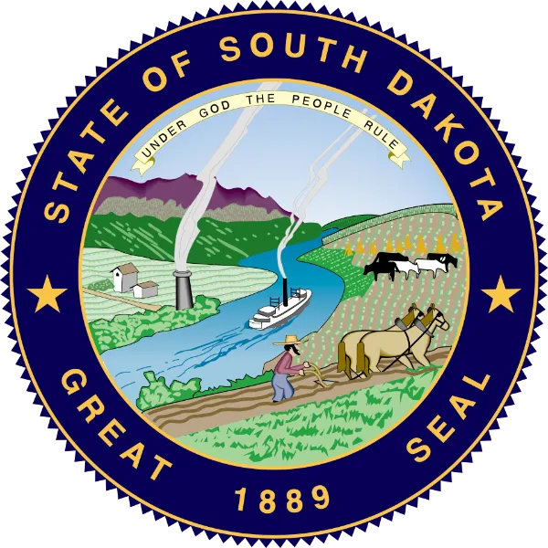 Great Seal of South Dakota with the motto Under God the People Rule arced across the top