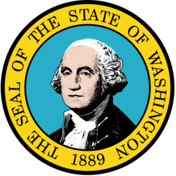 Great Seal of the State of Washington, adopted in 1889, showing George Washington's portrait